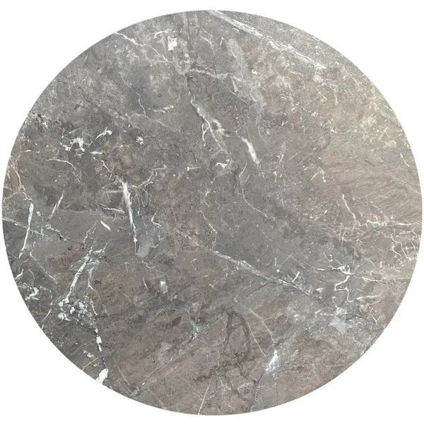 Tafelblad | Marmerlook (Grijs) | In-/Outdoor | Ø1200x12(h)mm