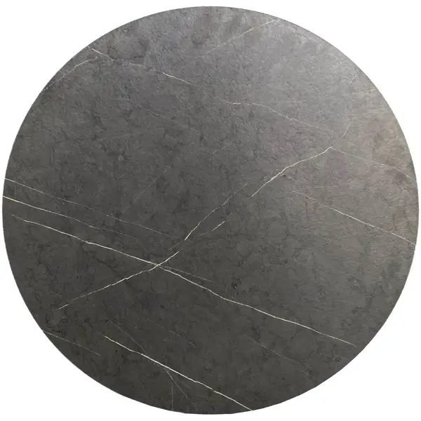 Tafelblad | Marmerlook (Antraciet) | In-/Outdoor | Ø1200x12(h)mm