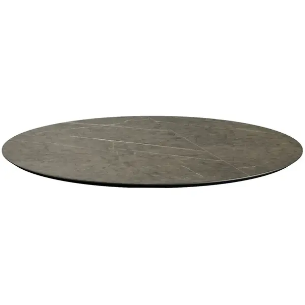 Tafelblad | Marmerlook (Antraciet) | In-/Outdoor | Ø1200x12(h)mm