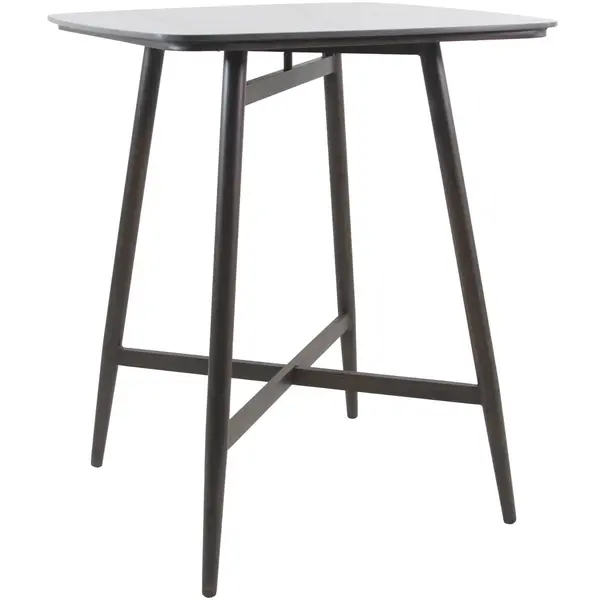 Statafel | PEDRO | Aluminium | Houtlook (Wengé) | In-/Outdoor | 900x900x1060(h)mm