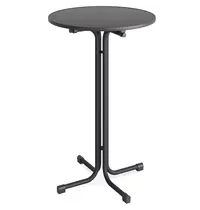 VEBA Inklapbare Statafel | BERLIN | Hout/Staal | Antraciet | In-/Outdoor | Ø800x1090(h)mm 