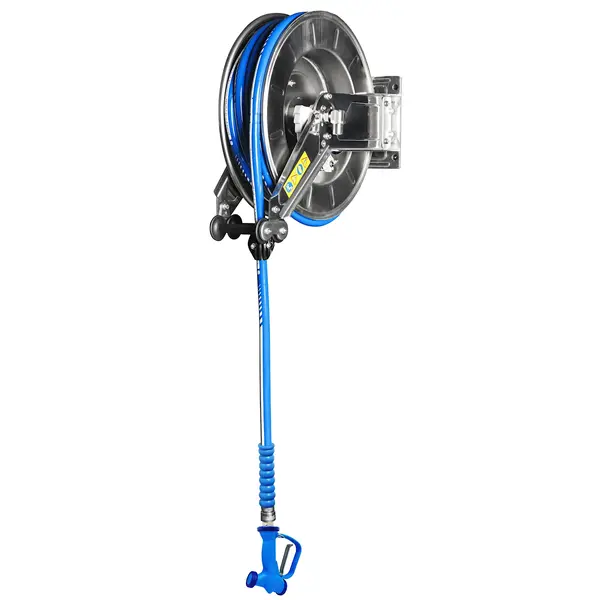 Slanghaspel | BENJAMIN | 15m | Automatische Oproller | Max. 12/20 Bar | Incl. Spuitpistool | 192x480x447(h)mm