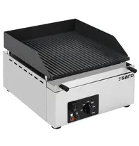 Saro Bak-/Grillplaat | GPK | Elektrisch | Gegroefd Oppervlak 390x400 (RVS) | 50°C/300°C | 3kW (230V) | 400x460x285(h)mm 