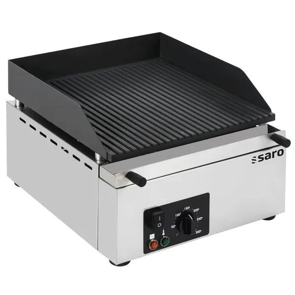Bak-/Grillplaat | GPK | Elektrisch | Gegroefd Oppervlak 390x400 (RVS) | 50°C/300°C | 3kW (230V) | 400x460x285(h)mm