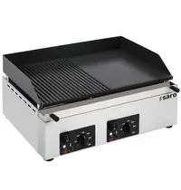 Saro Bak-/Grillplaat | GPK | Elektrisch | Glad/Gegroefd Oppervlak 590x400 (RVS) | 50°C/300°C | 4.5kW (400V) | 600x460x285(h)mm