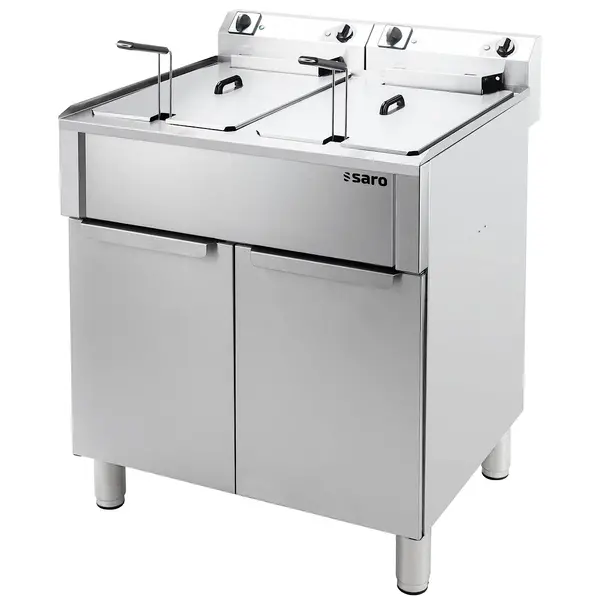 Friteuse | PORTO | 10+10L | 0°C/190°C | 15kW (2x 400V) | Aftapkranen | 800x600x1030(h)mm