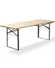 VEBA Biertafel | Hout/Staal | Sparren-Grenenhout Blad | Groen Frame | In-/Outdoor | 2200x500x780(h)mm 