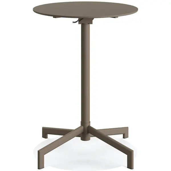 Inklapbare Zit-/Statafel | VERSA | Staal | Cappuccino | In-/Outdoor | Ø600x740/1020(h)mm