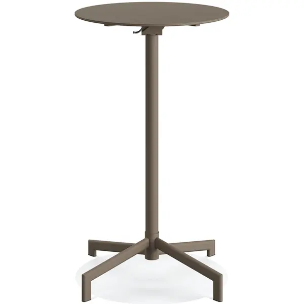 Inklapbare Zit-/Statafel | VERSA | Staal | Cappuccino | In-/Outdoor | Ø600x740/1020(h)mm