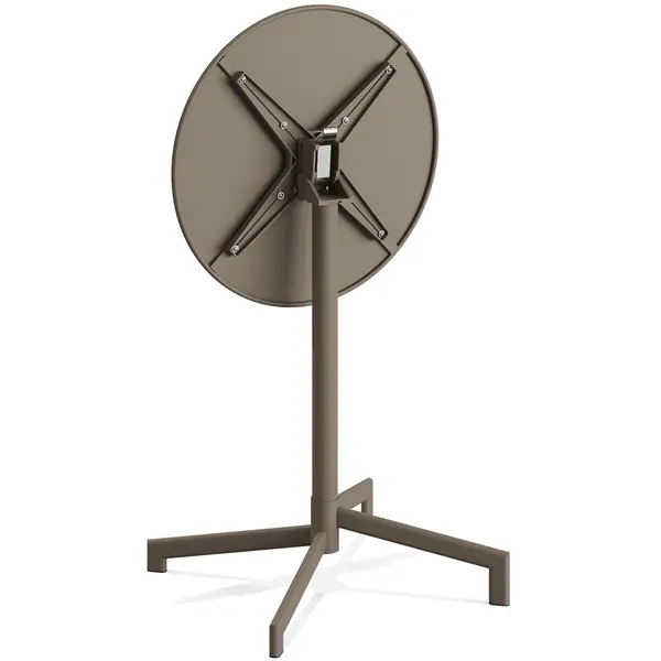 Inklapbare Zit-/Statafel | VERSA | Staal | Cappuccino | In-/Outdoor | Ø600x740/1020(h)mm