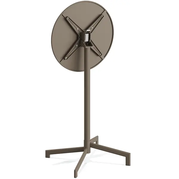 Inklapbare Zit-/Statafel | VERSA | Staal | Cappuccino | In-/Outdoor | Ø600x740/1020(h)mm