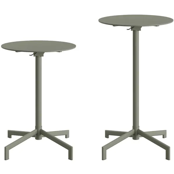Inklapbare Zit-/Statafel | VERSA | Staal | Groen | In-/Outdoor | Ø600x740/1020(h)mm