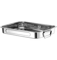 HENDI Braadslede | RVS | Beweegbare Zijgrepen | 385x275x60(h)mm