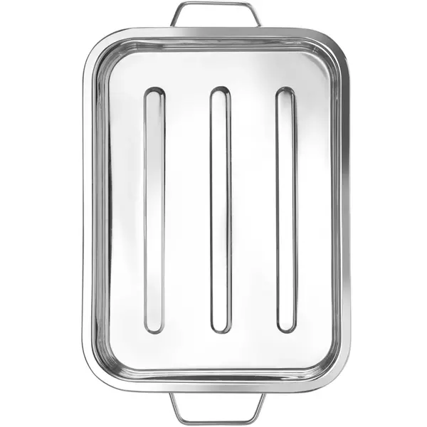 Braadslede | RVS | Beweegbare Zijgrepen | 430x310x60(h)mm
