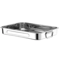 HENDI Braadslede | RVS | Beweegbare Zijgrepen | 430x310x60(h)mm