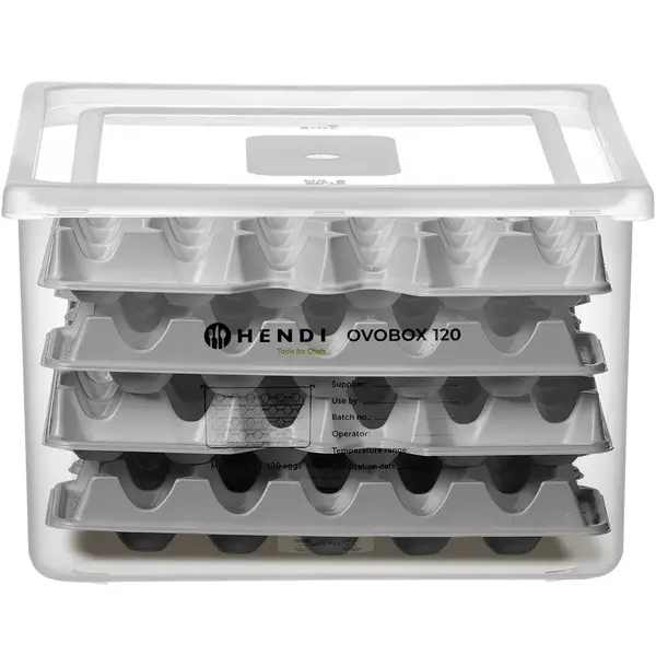 Eierbewaardoos | Polypropyleen | Incl 8 eierhouders cap. 120 | 355x325x200(h)mm