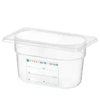 HENDI Voedseldoos | Polypropyleen | 1/9 GN | Hoogte 100mm | 176x108x100(h)mm 