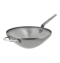 De Buyer Wokpan | Plaatstaal | Div. Warmtebronnen | Platte Bodem | Ø400x125(h)mm