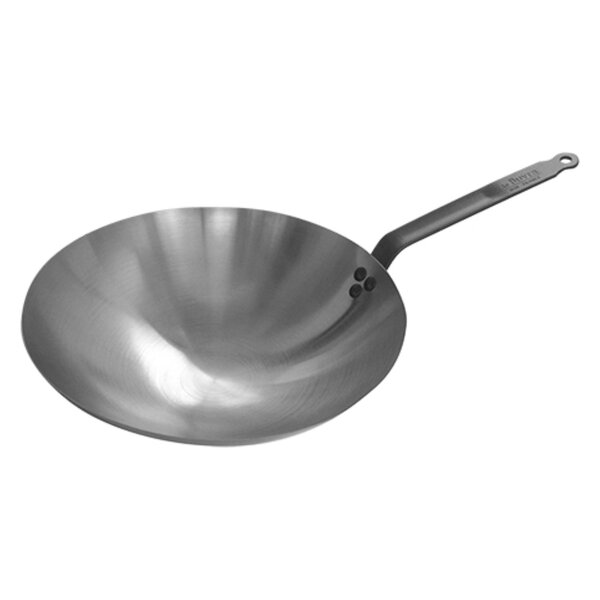 Wokpan | CARBONE PLUS | Plaatstaal | Div. Warmtebronnen | Ronde Bodem | Ø350x85(h)mm