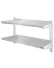 Casselin Wandschap | RVS | 2 Niveau | Diepte 355 | Breedte 600-2000 | Incl. Wandsteunen 