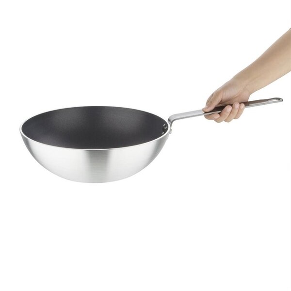 Wokpan | Aluminium (Antiaanbaklaag) | Platte Bodem | Ø300x93(h)mm
