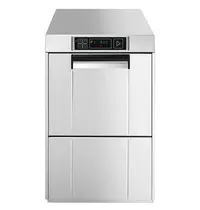 SMEG Glazenspoelmachine | EASYLINE | Mand 400x400 | Afvoerpomp | Zeeppomp | Naglanspomp | Ontharder | Breaktank | 400V | Dubbelwandig | 460x600x705(h)mm 