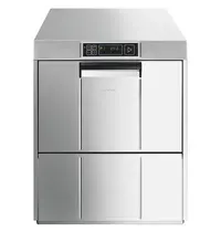 SMEG Glazenspoelmachine | EASYLINE | Mand 500x500 | Afvoerpomp | Zeeppomp | Naglanspomp | Breaktank | 400V | Dubbelwandig | 600x600x722(h)mm