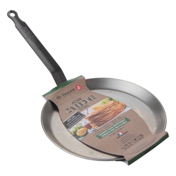 Crêpepan | CARBONE PLUS | Plaatstaal | Div. Warmtebronnen | Ø200x12(h)mm