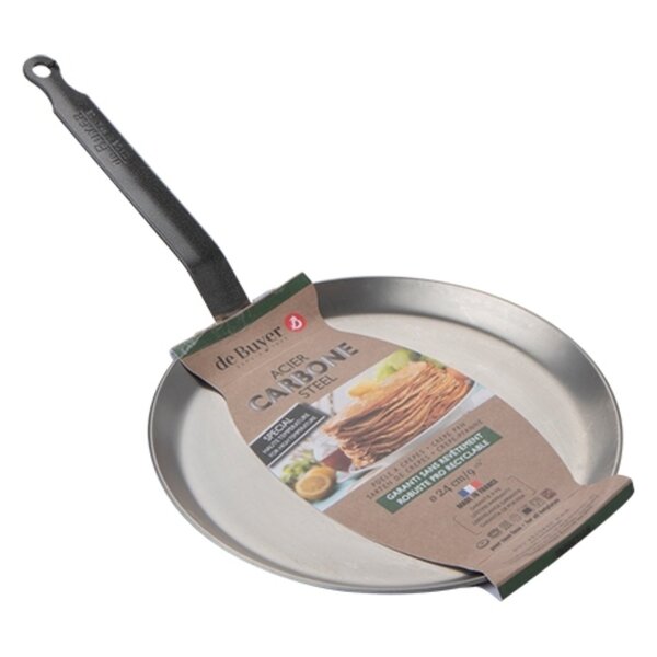 Crêpepan | CARBONE PLUS | Plaatstaal | Div. Warmtebronnen | Ø240x12(h)mm