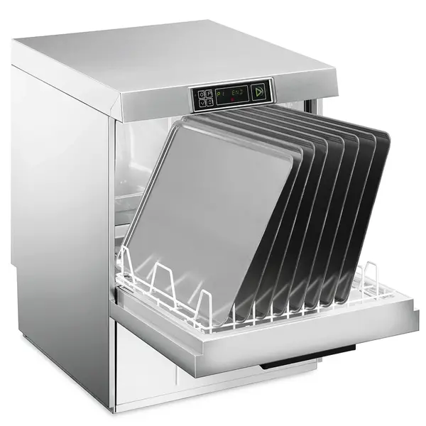 Dienbladen Vaatwasser | EASYLINE | Mand 500x500 | Afvoerpomp | Zeeppomp | Naglanspomp | Breaktank | 400V | Dubbelwandig | 600x690x822(h)mm