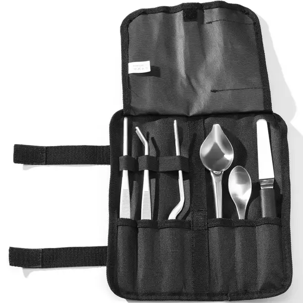 Opmaakset | RVS | Zwart | 6 Stuks | Incl. Foudraal | 255x25x100(h)mm