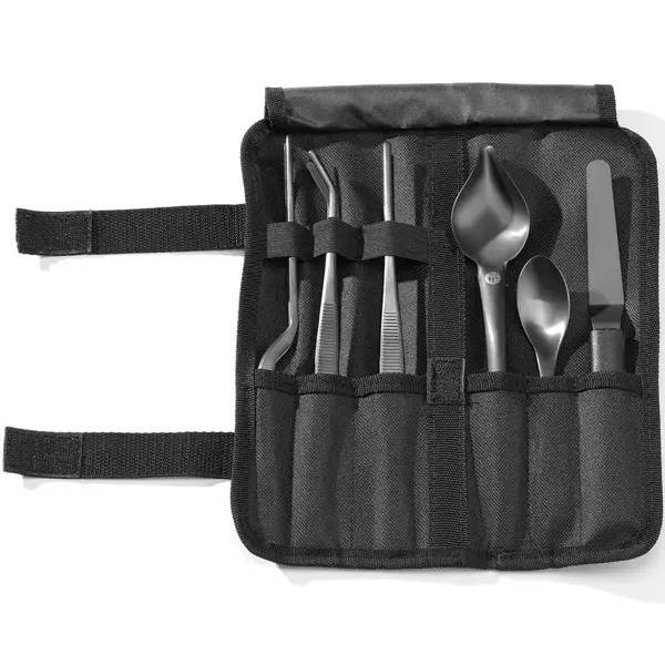 Opmaakset | RVS | Zwart | 6 Stuks | Incl. Foudraal | 255x25x100(h)mm