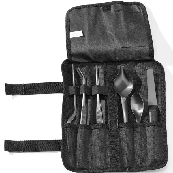 Opmaakset | RVS | Zwart | 6 Stuks | Incl. Foudraal | 255x25x100(h)mm