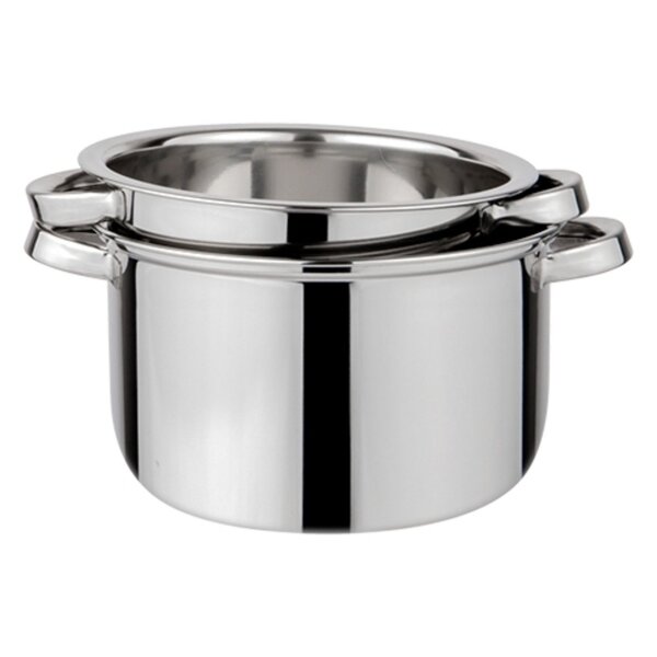 Mosselpan | RVS | Div. Warmtebronnen | Incl. Deksel | Ø220x140(h)mm