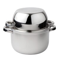 EMGA Mosselpan | RVS | Div. Warmtebronnen | Incl. Deksel | Ø220x140(h)mm 