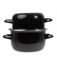 Olympia Mosselpan | Geëmailleerd | Oven | Incl. Deksel | Ø140x130(h)mm