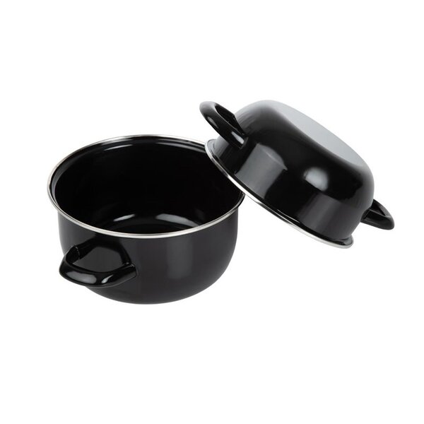 Mosselpan | Geëmailleerd | Oven | Incl. Deksel | Ø200x180(h)mm