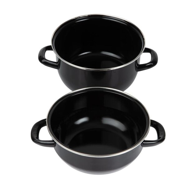 Mosselpan | Geëmailleerd | Oven | Incl. Deksel | Ø200x180(h)mm