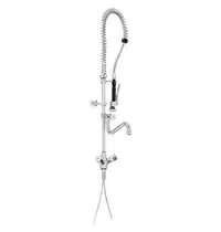 Bartscher Voorspoeldouche | Handdouche (Flexibele Hals) + Middenuitloop | Mengkraan | 1-Gats | 400x1050(h)mm 