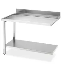 SMEG Afvoertafel (Links) | ECOLINE/EASYLINE | RVS | Bodemschap | Achteropstand | 1200x720x821/921(h)mm 