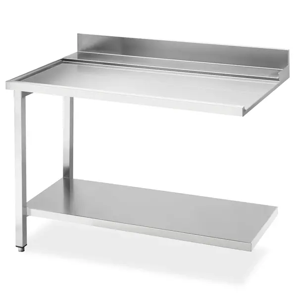 Afvoertafel (Links) | ECOLINE/EASYLINE | RVS | Bodemschap | Achteropstand | 1200x720x821/921(h)mm