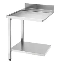 SMEG Afvoertafel (Links) | ECOLINE/EASYLINE | RVS | Bodemschap | Achteropstand | 700x720x821/921(h)mm 