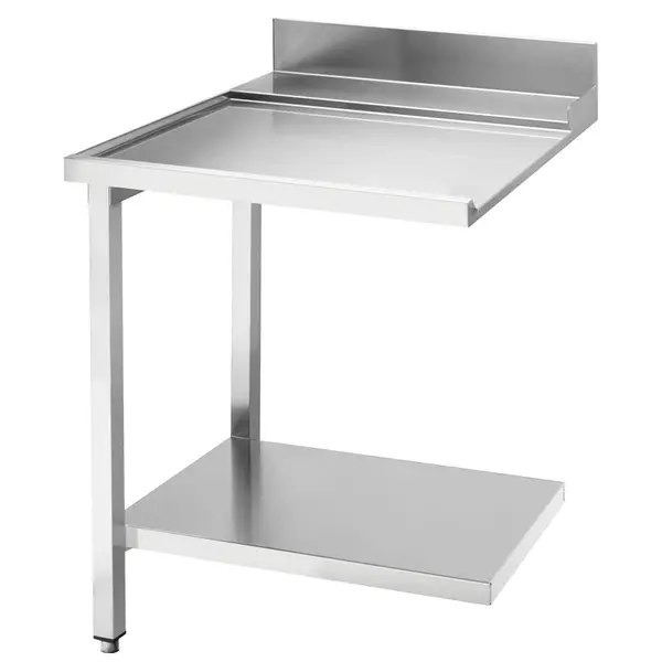 Afvoertafel (Links) | ECOLINE/EASYLINE | RVS | Bodemschap | Achteropstand | 700x720x821/921(h)mm