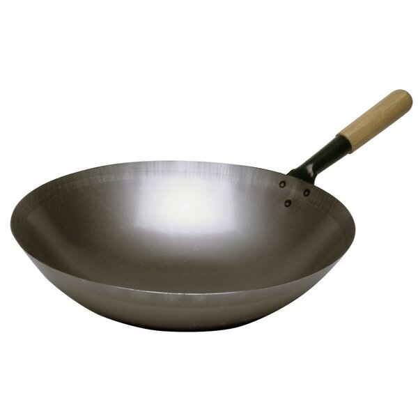 Wokpan | Staal | Div. Warmtebronnen | Ronde Bodem | Ø360x100(h)mm