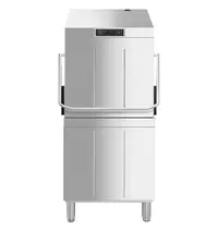SMEG Doorschuifvaatwasser | EASYLINE | Mand 600/500x500 | Afvoerpomp | Zeeppomp | Naglanspomp | Breaktank | 400V | 734x750x1523/2138(h)mm 