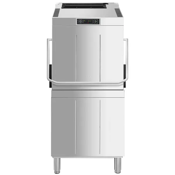 Doorschuifvaatwasser | EASYLINE | Energiezuinig (Warmteterugwinning) | Mand 600/500x500 | Afvoerpomp | Zeeppomp | Naglanspomp | Ontharder | Breaktank | 400V | 734x750x1523/2138(h)mm