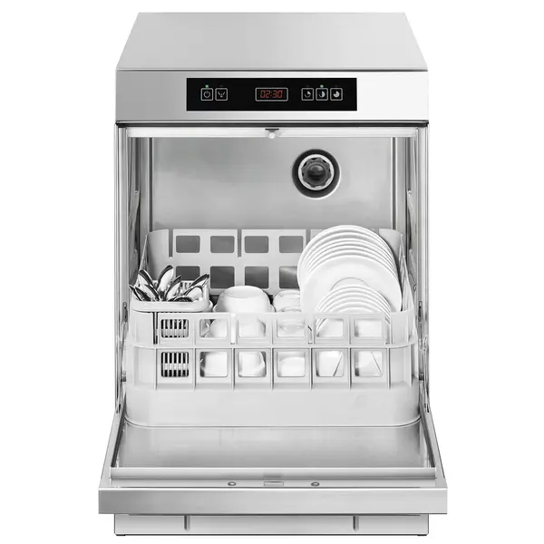 Glazenspoelmachine | ECOLINE | Mand 400x400 | Afvoerpomp | Zeeppomp | Naglanspomp | Breaktank | 230V | 440x555x695(h)mm