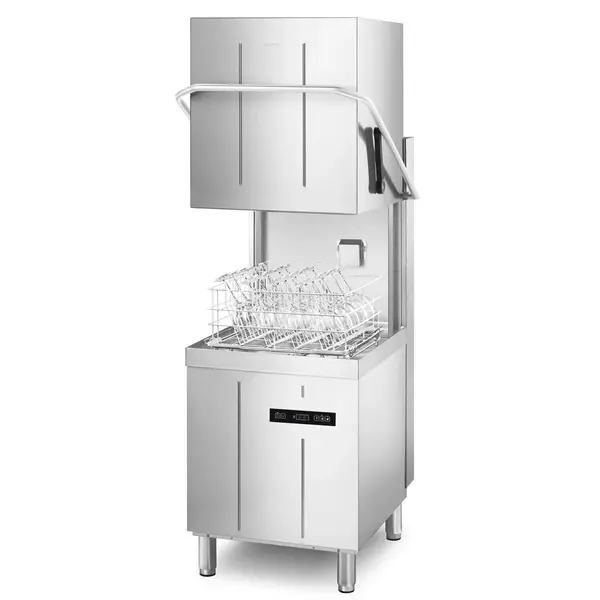 Doorschuifvaatwasser | ECOLINE | Mand 500x500 | Afvoerpomp | Zeeppomp | Naglanspomp | Ontharder | Breaktank | 400V | 634x750x1440/2055(h)mm