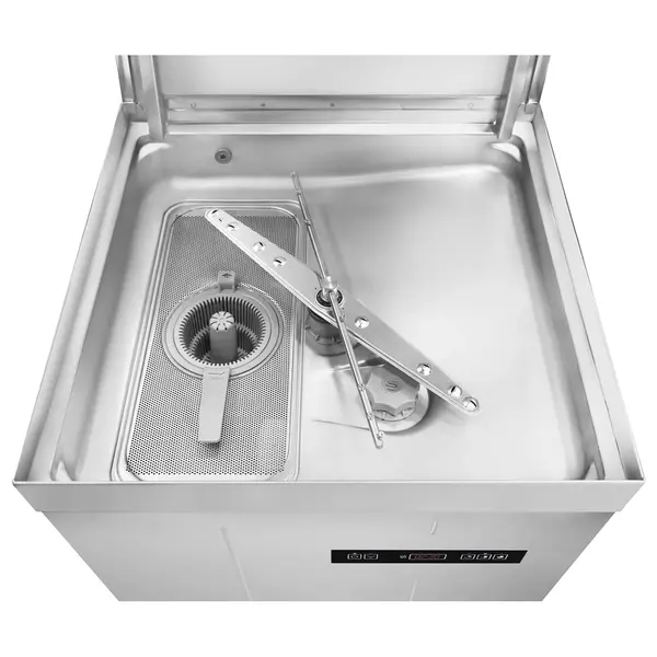 Doorschuifvaatwasser | ECOLINE | Energiezuinig (Warmteterugwinning) | Mand 500x500 | Afvoerpomp | Zeeppomp | Naglanspomp | Breaktank | 400V | 634x750x1523/2138(h)mm