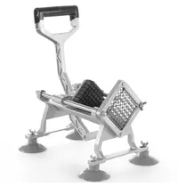 HENDI Frietsnijder | Gietaluminium | 4 Messen (6/9/13mm + 8 Partjes) | 430x168x290(h)mm 